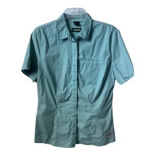 Women's Short Sleeve Button-Up Shirt in Teal